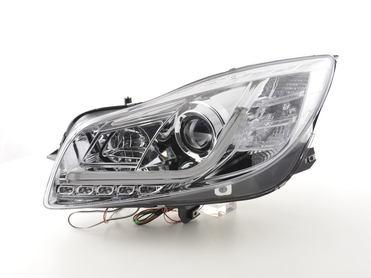 Scheinwerfer Set Daylight LED Tagfahrlicht Opel Insignia 08-13 chrom Scheinwerfer Set Daylight LED Tagfahrlicht Opel Insignia 08-13 chrom